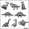 Pinnen broches creatieve mini dinosaurus reversbroche punk oude dieren email pin pin pin badge kinderen vrienden juwelen geschenken drop levering otb8l