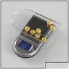Skalor smycken verktygsutrustning 100/200x0.1g bärbar digital fickskala nce viktvikt ledande elektronisk lättare design drop del dh1hk
