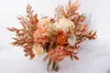 Bröllopsblommor Sesthfar 2023 Light Orange Bridal Bouquet Artificial Rose Hortangea Charming Boque de Noiva