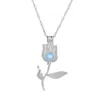 Kedjor Kvinnor Lysande halsband Glöd i den mörka flygande draken Stone Cage Pendant Necklace For Ladies Fashion Jewelry Accessorieschains