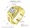 Wedding Rings Plated White Gold Wide Version Ring For Women Micro-inlaid Simulation Zircon Jewelry Engagement Love Kenn22