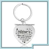 Key Rings Jewelry Fashion Stainless Steel Lettering Heart Lovers Mum Friendship Sisters Sier Car Keychains Mothers Day Good Friend D Dh1Wx