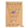 Anhänger Halsketten Modeschmuck Mti Layer Evil Eye Choker Halskette Rhinstone Blue Drop Delivery Anhänger Dhumd