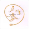Серьги Ожерелье в форме сердца из нержавеющей стали подвески и расположены в ювелирных изделиях для женщин с цепными украшениями.