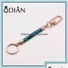 Key Rings Jewelry Custom Men Luxury Colorf Leather Chains Women Metal Car Ring Chain Drop Delivery 2021 Arh Dhvkg