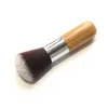 Wood home Handle Makeup Foundation Brush Bamboo Round Top Brushes Multifunction Powder Blusher CosmeticTools tt0123