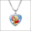 Collane a ciondolo collana a forma di cuore di buon Natale per uomini uomini renne albero di Santa claus Bell Snowman Catene Fashion Fashion Otasl