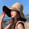 Wide Brim Hats Fashion Women Summer UV Protection Sun Hat Female Bucket With Neck Flap Outdoor Traveling Beach Cap Eger22