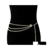 Buikketens vrouwen mode riem heup hip hip hip hip hip gold sier smal metaal dikke franjes kristal diamant ketting drop levering sieraden body otjaj