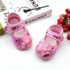 Första vandrare våren Autumnbaby Girl Gallow Hook Loop Floral Printed Cotton Shoes Born Soft Sole Casual Toddler 0-18m