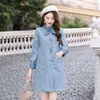 Women's Wool & Blends Fashion Woolen Coat 2023 Spring Bow Tie Decoration Long-sleeved Mid-length Autumn Casual TopWomen's