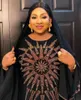 Ethnic Clothing African Dashiki Dress Diamonds Black Classic Muslim Hijab Abaya Bat Bazin Long Maxi Robe Gowns Africa Fairy Sexy Ladies Part