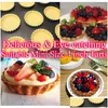 Narzędzia do pieczenia narzędzia 7pcs 4 -calowe mini -tarte z zdejmowanym dnem Nieprzestrzysty quiche wielokrotne użycie krawędzi Małe formy do imprezy Dr Dhzdz