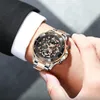 Zegarek Lige Casual Stali Stal Stael Pasp Man's Wristwatch Wodoodporne Wodoodporne Kwarcanie zegarek do unisex chronograph Stop