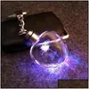 Anahtar Yüzük Mücevher Moda Gül Kalp Kristal El Feneri Zincirleri Tutucu Değiştiren Mticolor LED Işıklar Çift Anahtarlık Damlası Teslimat 2021 DH53F