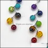 Браслет серьги Ожерелье 7 Цветные натуральные каменные бусины браслет и наборы Рейки Чакра исцеляет ювелирные изделия. Мужчины женщины йога 465 dro dh8eo