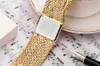 Wristwatches Fashion Women Watches 2023 Diamonds Square Dial Clock Luxury Gold Women's Bracelet Quartz Wrist DropWristwatches Iris22