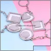 Porte-clés Bijoux Creative Po Cadre Couple Porte-clés Personnalité Chaîne Cadeaux 5 Styles Bague Peut Être Personnalisé Lettrage Drop Livraison 2 Dh56O