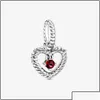 Charms Bijoux Résultats Composants Réel 925 Sterling Sier 12 Mois Perlé Coeur Dangle Fit Pandora Bracelet Collier Pendentif Charme Dhosz