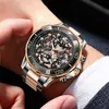 Zegarek Lige Casual Stali Stal Stael Pasp Man's Wristwatch Wodoodporne Wodoodporne Kwarcanie zegarek do unisex chronograph Stop