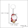 Key ringen sieraden cartoon kerstsleutel plastic boom santa snowman ring houders tas hangt mode aessories zal en zandige drop dhctb