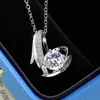 Цепочки бриллианты для персиковых ювелирных украшений Женщины любят сердце подвесной ожерелья подарки подвески