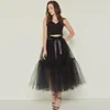 Röcke 4 Schichten Länge 90 cm Maxi Lange Tutu Elastische Taille Mädchen Tüll Damen Faltenrock Lolita Petticoat Jupe SaiasSkirts