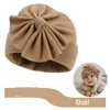 Caps & Hats Oversized Large Bow Bonnet for Baby Headwear Newborn Bowknot Turban Hat Cute Cotton Solid Hairbow Beanie Bunny Hat Infant Hats