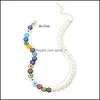 Anhänger Halsketten Böhmische kleine Perlen Perle Augen Halsband für Frauen Mode Colorf Kurze Perle Halsbänder Charme Halskette 2021 Handmade J Dh8Zu