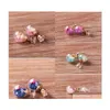 Dangle Chandelier Ladies Filled Beautif Flower Earrings Double Side Glass Ball Stud Earring Fashion Trends Party Jewelry For Women Dhajd