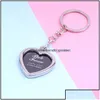 Portachiavi Gioielli Creative Po Frame Coppia Portachiavi Personalità Catena Regali 5 Stili L'anello può essere personalizzato Lettering Drop Delivery 2 Dh56O