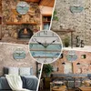 壁時計木時計モダンなデザインオーシャンカラー古いペイントボード印刷画像地中海スタイルの時計壁時計井戸