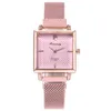 Armbandsur Relogio Feminino Fashion 2023 Brand Women Watch Set Magnet Rhinestone Square Ladies Dress Quartz Wristwatch Armband Clock
