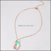 Arts et artisanat Collier pendentif enveloppant filaire Pierre naturelle Opale Turquoises Quartz Guérison Reiki Pendum pour femmes Bijoux Drop Deliver Dhuuy