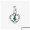 Charms Bijoux Résultats Composants Réel 925 Sterling Sier 12 Mois Perlé Coeur Dangle Fit Pandora Bracelet Collier Pendentif Charme Dhosz