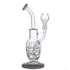 Klein Tornado Percolator Glass Bong Hookahs Recycler Water Oil Dab Rigs Pipes With Banger eller Bowl
