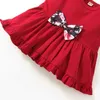 Zestawy odzieży Girls Ubrania moda 2023 Summer Bow Bow Bows Tops Printed Spoders 2PCS 1-6 lat