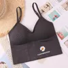 Women's Shapers Women Flower Pattern Tank Top Bra Sexy Lingerie U Type Cami Bralette Crochet Crop Seamless Underwear Removable Padded Summer