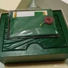 Watch Boxes & Cases Brand Women Green Box Original With Cards And Papers Certificates Handbags For 116610 116660 116710 Watches132274S