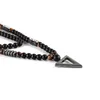 Pendant Necklaces Luxury Long Necklace Tiger Eye Natural Stone Beads Men's Black Hematite Triangle Pendants Geometry Jewelry GiftPendant