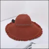 Wide Brim Hats Vacation Out Of The Big St Hat Bow Breathable Comfortable Beach Mtisize Foldable Sunsn Cap 3440 Q2 Drop Delivery Fash Dhdjy