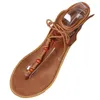 Sandaler Karin Ankomst Gladiator Casual Flat Soft Beach Vacation Chain Shoelaces Summer Shoes Woman Flip Flops