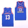 13 Wilt Chamberlain Harlem Globetrotters Movie Vintage Basketball Jerseys Ed Team Color Blue Gold Purple Uniforms Men Size S-xxxl