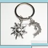 Key Rings Jewelry Fashion Sun and Moon Chain Keychain Witchcraft Ring 357 Drop Delivery 2021 0D3ZB DH3WU