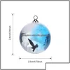 Charms Bijoux Résultats Composants Colorf Résine Transparent Ciel Bleu Blanc Nuage Tige Lune Pendentif Pour Collier Creative Design Ball Dhg2N