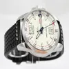 Helt ny Sell Miglia XL White Dial Men Automatic Machinery Watch Rostfritt stål Mens Sports -handleden Watches Rubber Band354M253S