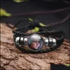 Länkkedja mode justerbar storlek 17mm söt baby glas charm mtilayer läder armband för män kvinnor handgjorda smycken gåva drop de dhobh