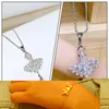 Hänge halsband Fashion Tiny Dainty Initial Heart Necklace Dubbel bokstav för julklapp
