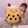 Gevulde pluche dieren schattige melkthee zacht speelgoed poppen kussen kussen plushie roze bubbel kinderen cadeau groothandel drop levering geschenken dhgkl