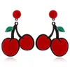 Boucles d'oreilles en peluche lustre 24tf fruit oreille étalon créatif mode citron tomate femmes filles bijoux cadeaux